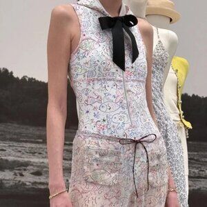 Chanel Bow Hooded One-piece Swimsuit